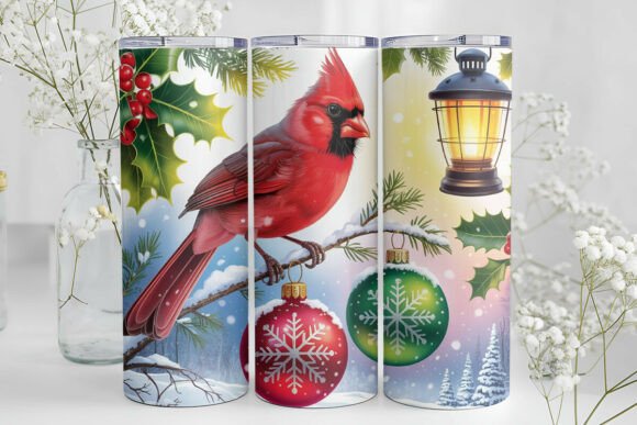 Download Christmas Cardinal Bird Tumbler Design - Premium Resources