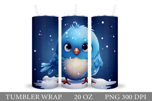 Download Cute Winter Bird Tumbler Sublimation - Premium Resources